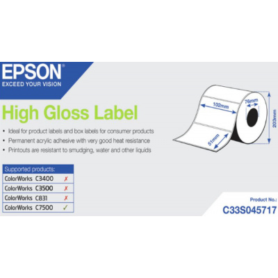 Epson C33S045717 label roll, normal paper, 102x51mm