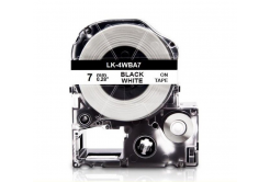 Epson LK-4WBA7, BU7S, 7 mm x 2,5 m, black text / white tape, compatible tape