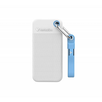VERBATIM external SSD 1TB Pocket SSD, USB-C, White