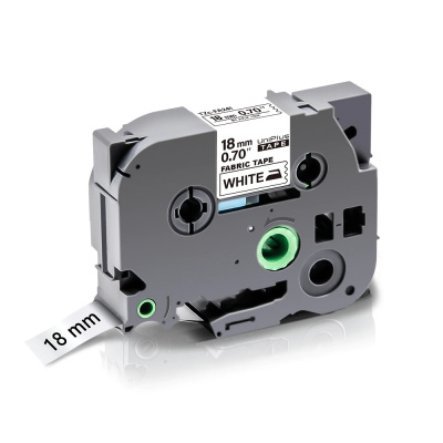 Brother TZe-FA241, 18mm x 3m, black text / white tape, ironing, compatible tape