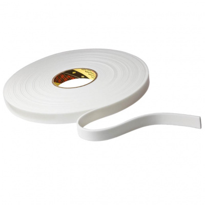 3M VHB 4959-F, 15 mm x 16,5 m, white double-sided adhesive acrylic tape, thickness 3 mm