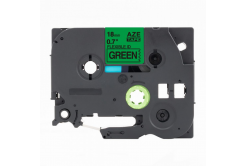 Compatible tape Brother TZ-FX741 / TZe-FX741, 18mm x 8m, flexi, black text /green tape