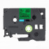 Compatible tape Brother TZ-FX741 / TZe-FX741, 18mm x 8m, flexi, black text /green tape