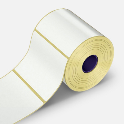 Self-adhesive labels 75x75 mm, 1000 pcs, paper for TTR, roll