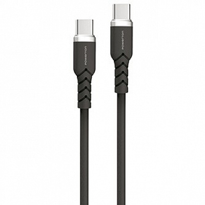 Powerton ENERGY DARK EDITION Kabel USB-C, 100W, 1m, silikonový, černý