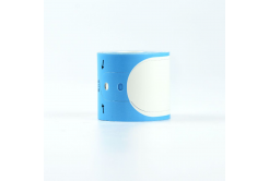 Compatible label rolls for Brother PT-W260BU, 35mm x 260mm, 100pcs, black text / blue tape, wristband