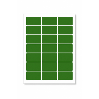 Self-adhesive labels 63,5 x 29,6 mm, 27 labels, A4, 20 sheets, green