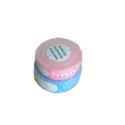 Compatible label rolls for Brother PT-W217PK, 30mm x 217mm, 100pcs, black text / pink tape, wristband