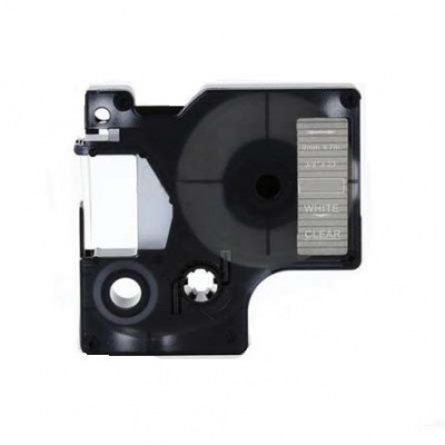 Dymo 40920, 9mm x 7m, white / clear, compatible tape