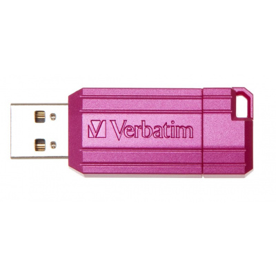 Verbatim 49067 Flash Drive Hi-Speed Store 'n' Go, 16GB, Pinstripe, USB 2.0, Hot pink