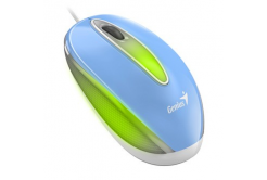 Genius Mouse DX-Mini 31010025406, 1000DPI, optical, 3tl., wired USB, blue, classic, RGB backlit