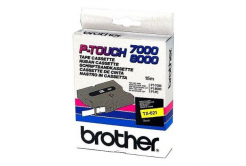 Brother TX-621, 9mm x 15m, black text / yellow tape, original tape
