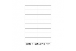 Selfadhesive labels 105 x 37 mm, 16 labels, A4, 100 sheets
