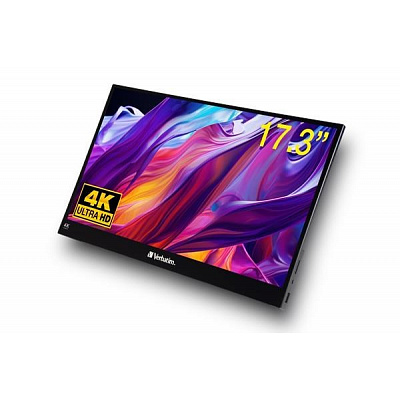 Verbatim PM-17-4K Portable touch monitor 17,3", 4K Ultra HD, Metal Housing