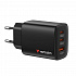 VERBATIM GaN Charger Essentials 65W, 2xUSB-C, 1xUSB-A, black