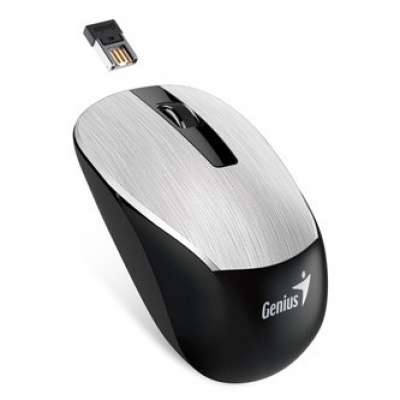Genius Mouse NX-7015 31030019404, 1600DPI, 2.4 [GHz], optical, 3tl., wireless USB, silver, AA