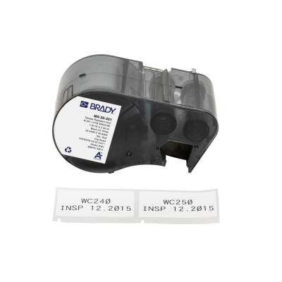 Brady M5-20-351 / 170857, 25.40 mm, Vinyl, black text / white tape