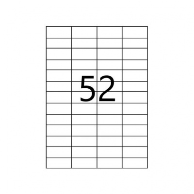 Self-adhesive labels 52,5 x 21,2 mm, 56 labels, A4, 100 sheets