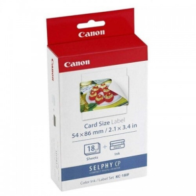 Canon KC-18IF 7741A001, 86x54mm, 18pcs white labels