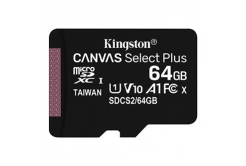 Kingston memory card Canvas Select Plus, 64GB, micro SDXC, SDCS2/64GBSP, UHS-I U1 (Class 10), A1