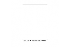 Self-adhesive labels 105 x 297 mm, 2 labels, A4, 100 sheets