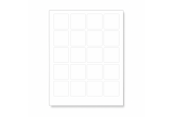 Self-adhesive labels 40 x 40 mm, 24 labels, A4, 100 sheets