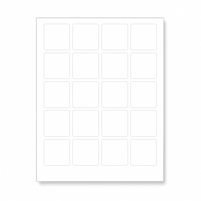 Self-adhesive labels 40 x 40 mm, 24 labels, A4, 100 sheets