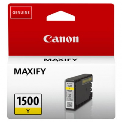 Canon original ink cartridge PGI-1500 Y, yellow, 300 pages, 4.5ml, 9231B001, Canon MAXIFY MB2050,MB2150,MB2155,MB2350,MB2750,MB2755
