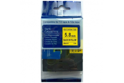 Compatible tape Brother HSe-611, 5,8mm x 1,5m, black text / yellow tape