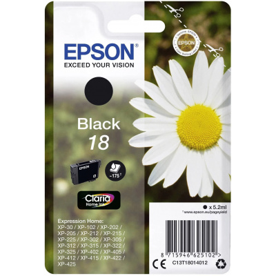 Epson 18 C13T18014012 black original ink cartridge