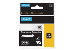 Dymo Rhino 622290, 19mm x 5,5m, black text/clear tape, permanent polyester original tape
