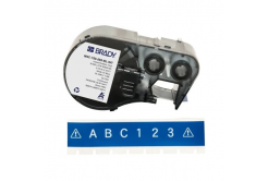 Brady M4C-750-595-BL-WT / 170824, 19.05 mm x 7.62 m, Vinyl, white text / blue tape