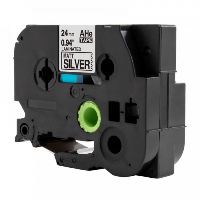 Brother HGe-M951 black text / silver tape, original tape