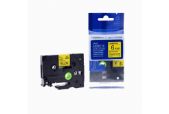 Brother TZ-611 / TZe-611, 6mm x 8m, black / yellow, compatible tape