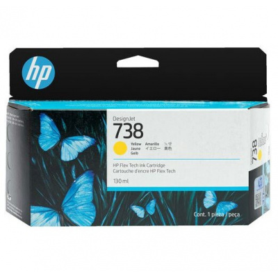 HP 738 498N7A yellow original ink cartridge