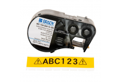 Brady M4C-750-595-YL-BK / 170832, 19.05 mm x 7.62 m, Vinyl, black text / yellow tape