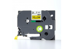 Brother TZe-V651, 24mm x 5,5m, black text / yellow tape, vinyl, compatible tape