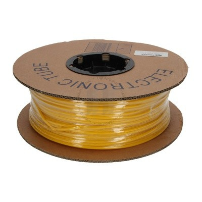 Marking shrink tube 2:1, halogen-free, self-extinguishing, diameter 3,2/1,6mm, UL, yellow, flat, 30m
