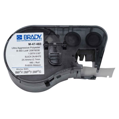 Brady M-47-483 / 131605, labels 25.40 mm x 12.70 mm