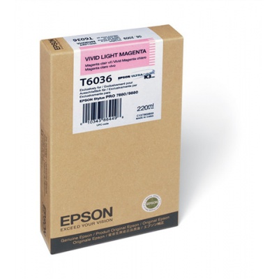 Epson original ink cartridge C13T603600, light vivid magenta, 220ml, Epson Stylus Pro 7800, 7880, 9800, 9880
