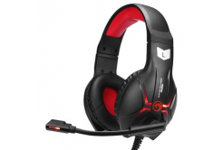 Marvo HG8928, headphones with microphone, volume control, black, backlit, 3.5 mm jack type + splitter