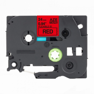 Compatible tape Brother TZ-FX451 / TZe-FX451, 24mm x 8m, flexi, black text / red tape
