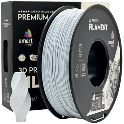 Smart Print FG-S73-E1, 3D filament, PLA Marble, 1,75mm, 1000g, Grey