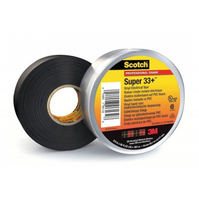 3M 33+ Scotch Super Insulating tape, 19 mm x 20,1 m, black