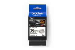 Brother TZ-FX261 / TZe-FX261 Pro Tape, 36mm x 8m, black text/white tape, original tape