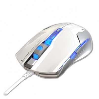 E-blue Mouse Auroza G EMS607WHAA-IU, 3000DPI, optical, 6tl., wired USB, white