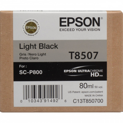 Epson T8507 C13T850700 light black original ink cartridge