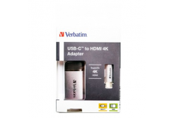 Verbatim 49143 USB C (3.1) hub 1-port, cable length 10cm, 1x HDMI, grey