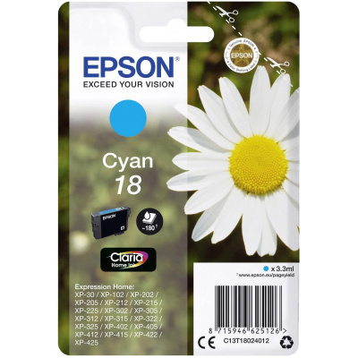Epson 18 C13T18024012 cyan original ink cartridge