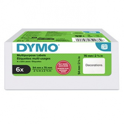 Dymo 2234188, 70mm x 54mm, to floppy disks, white, original paper labels, 6 x 320 pcs